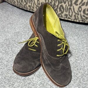 Boden green/Brown Suede Oxford Shoes saddle shoe hunter green size 38 (7.5)
